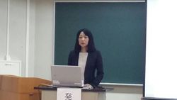 北海道体育学会での発表の様子