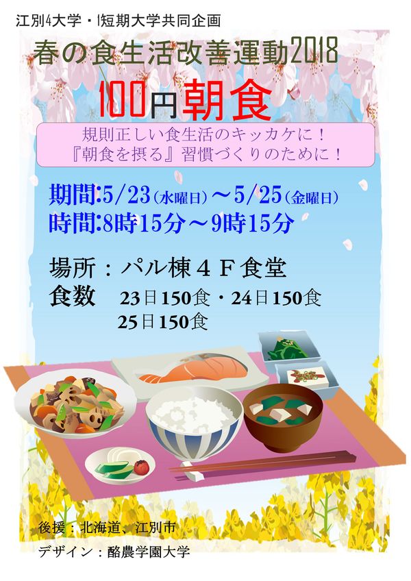 食生活改善運動(100円朝食週間)