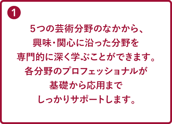 芸術学科の4つの強み